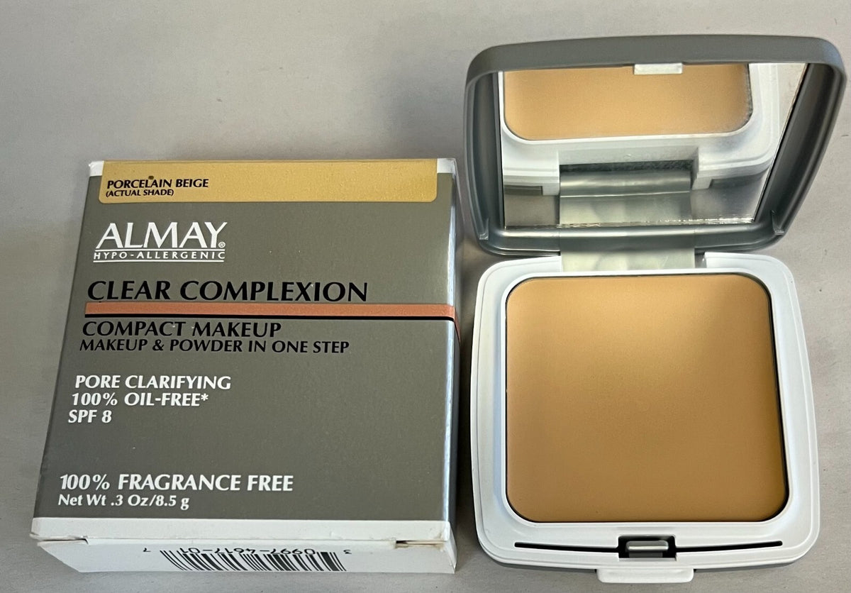 Almay Clear Complexion Compact Makeup & Powder - Porcelain Beige 0.3 oz