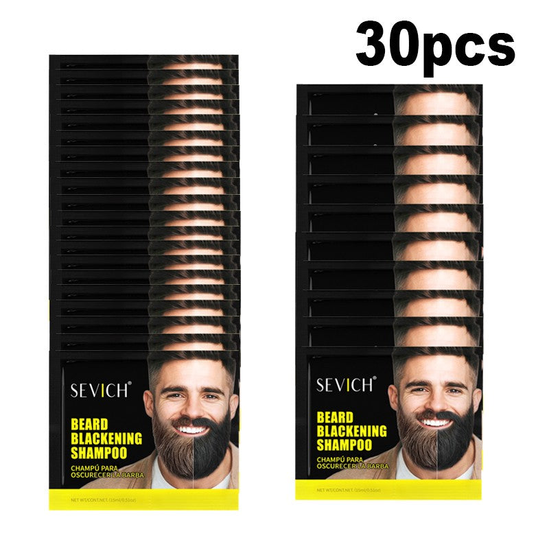 Beard Dye Shampoo - Instant Black Color Coverage