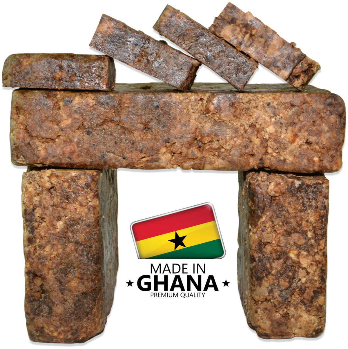 African Black Soap Bar 1 lb. Pure Natural Organic Ghana Skin & Hair Care