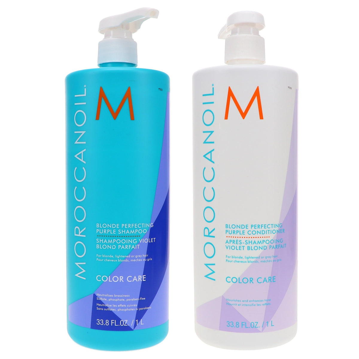 Purple Shampoo & Conditioner Set for Blonde Hair - 33.8 oz Each
