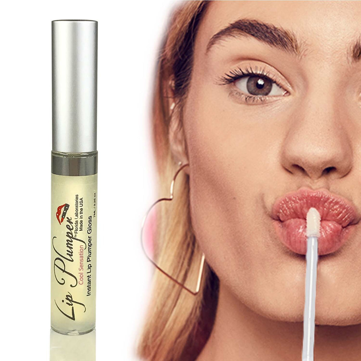 Instant Lip Plumper Cool Lip Pump Enhancer - Fuller Thicker Moist Lips