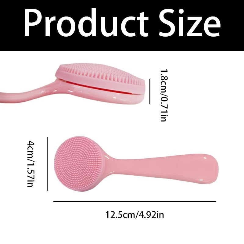 Silicone Facial Cleansing Brush Set - 4 Colorful Manual Face Scrubbers for Skin Care