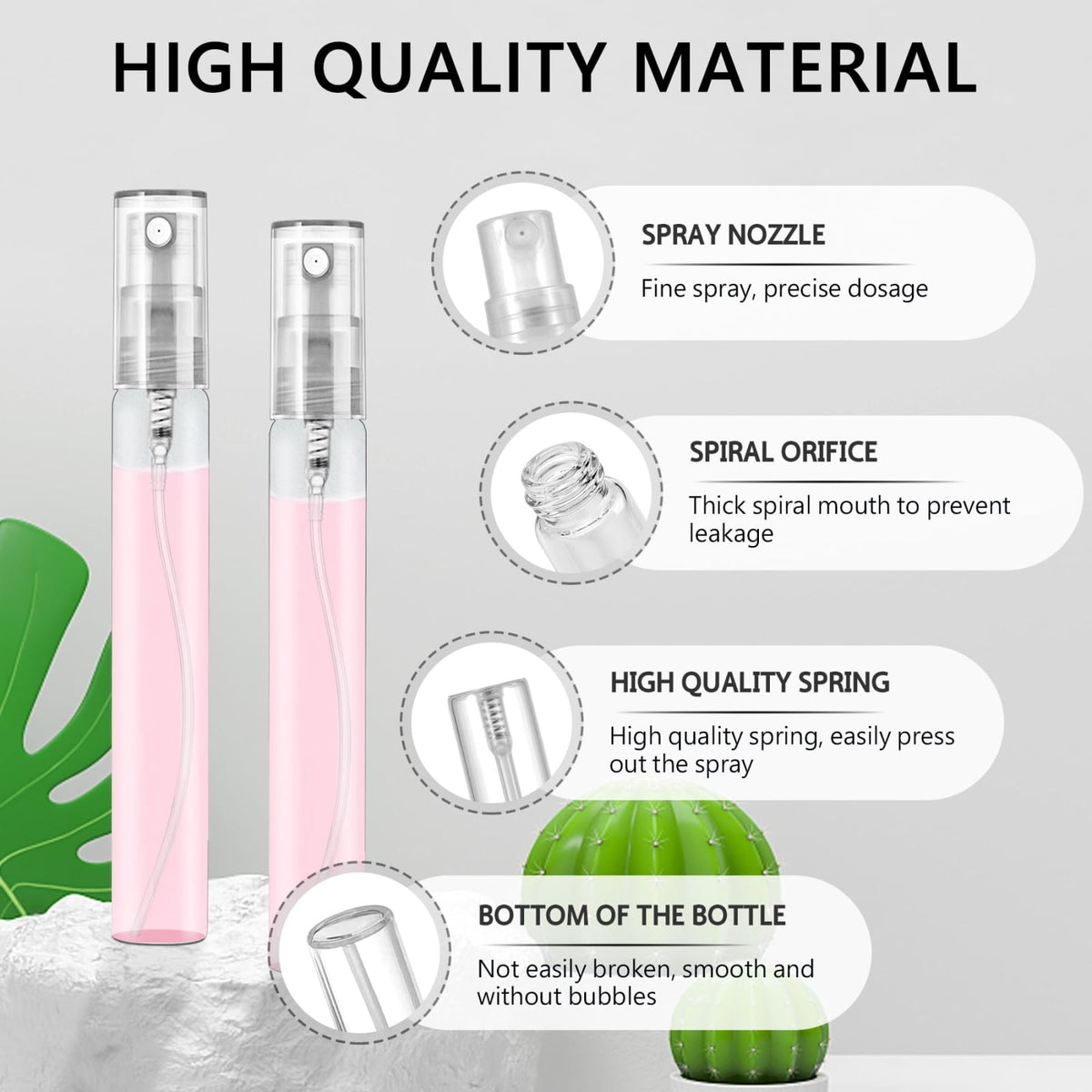 70 Pack 10ml Refillable Glass Spray Bottles for Perfume & Essential Oils