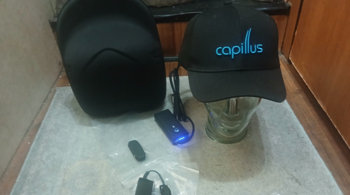 Capillus Plus Laser Hair Growth Cap with Battery & Case