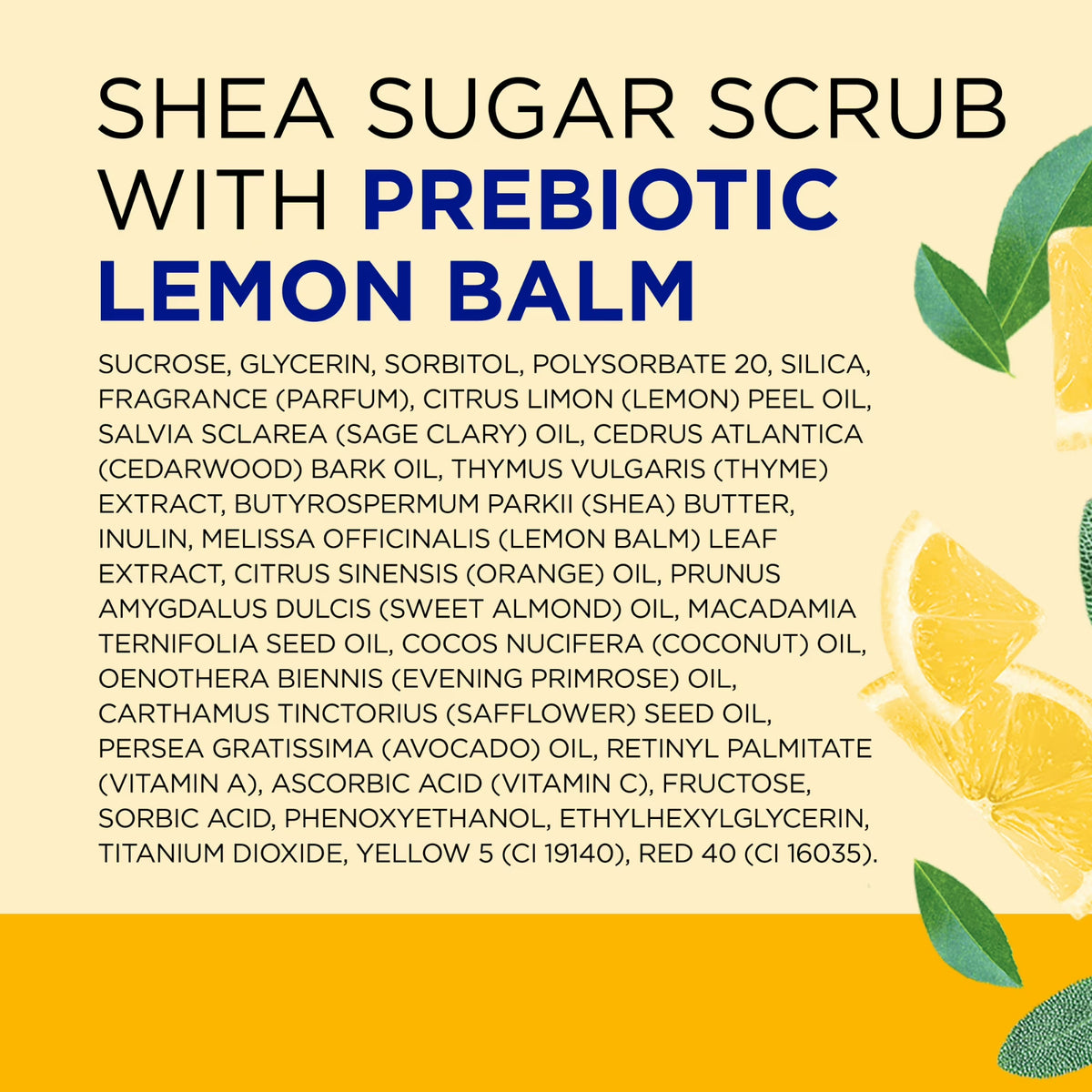 Dr Teal's Shea Sugar Body Scrub with Prebiotic Lemon Balm 19 oz -