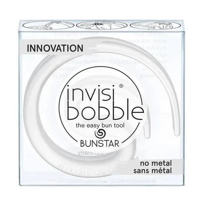 Lot of 4 Invisibobble Bunstar Traceless Bun Tool - No Metal Clear,