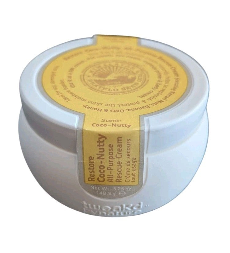 Tweak'd by Nature Rescue Cream 5.25 oz -Coco Nutty-NEW SEALED