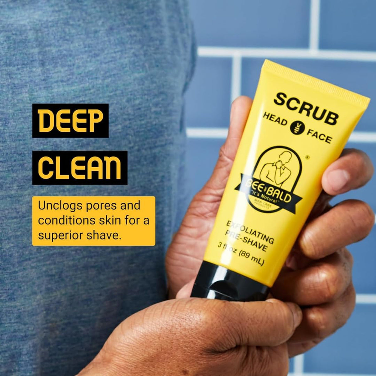 Scalp Exfoliator for Men, Head Pre Shave Scrub, Deep Cleansing Pore