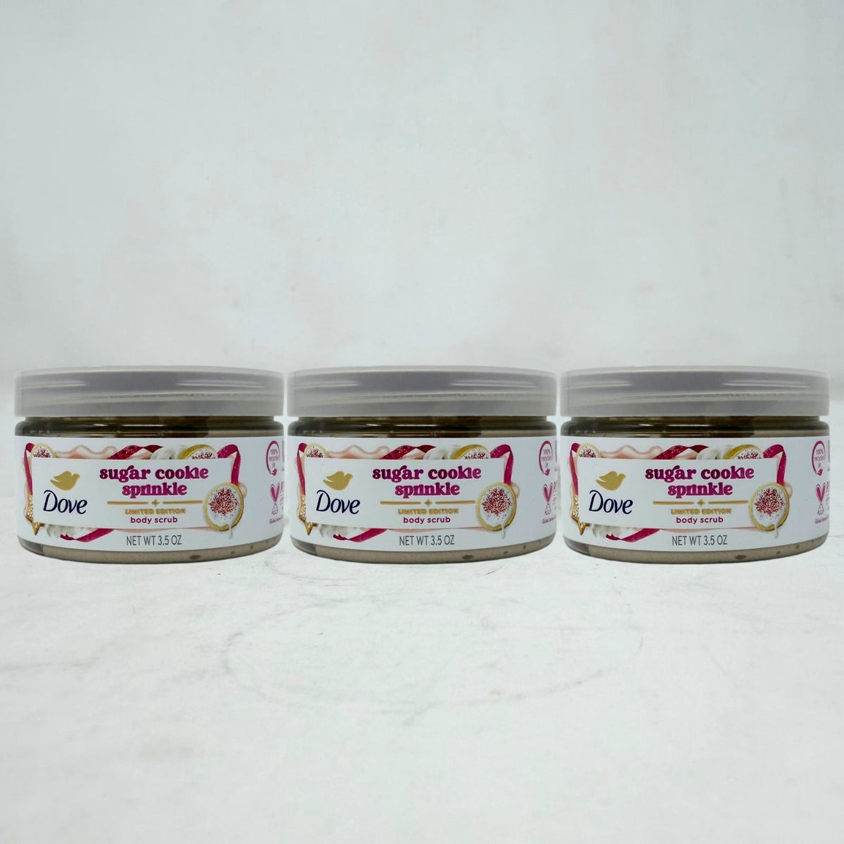 3 Pack - Dove Limited Edition Body Scrub, Sugar Cookie Sprinkle, 3.5oz