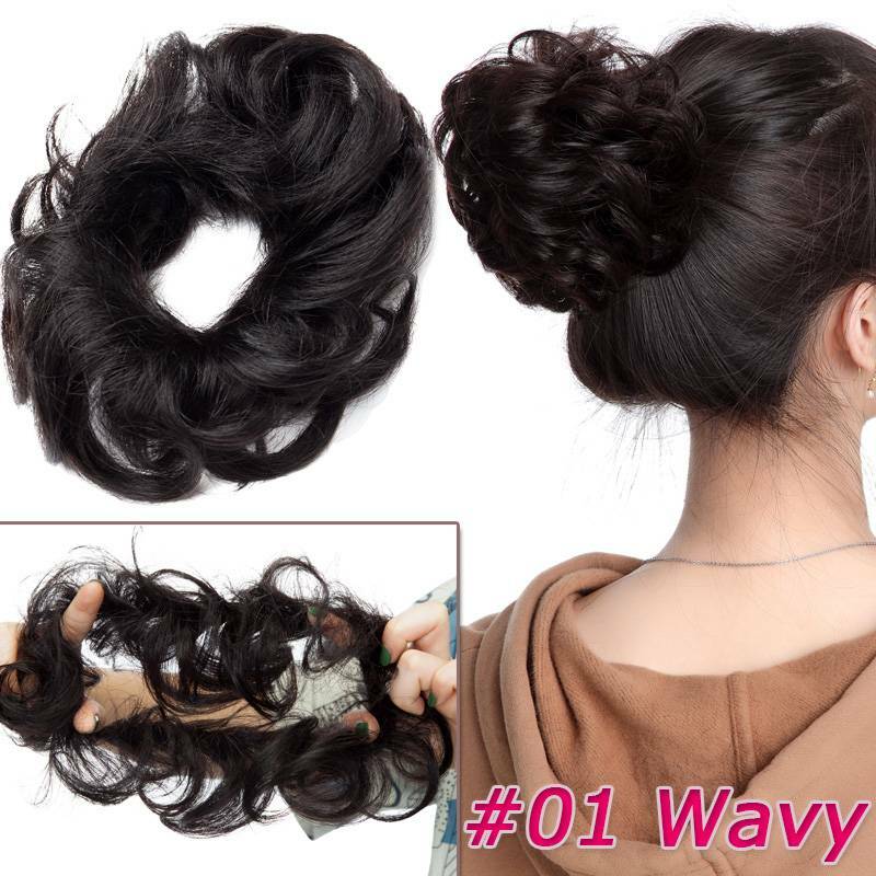 Messy Bun Scrunchie Hair Extension Updo Chignon - Remy Human Hair