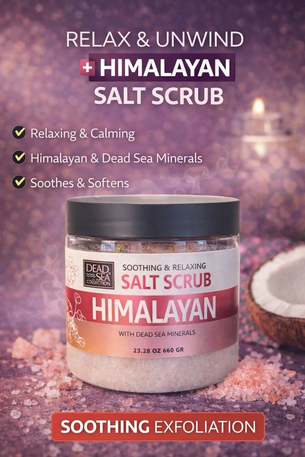 Dead Sea Collection Himalayan Exfoliating Glow Mineral Salt Scrub