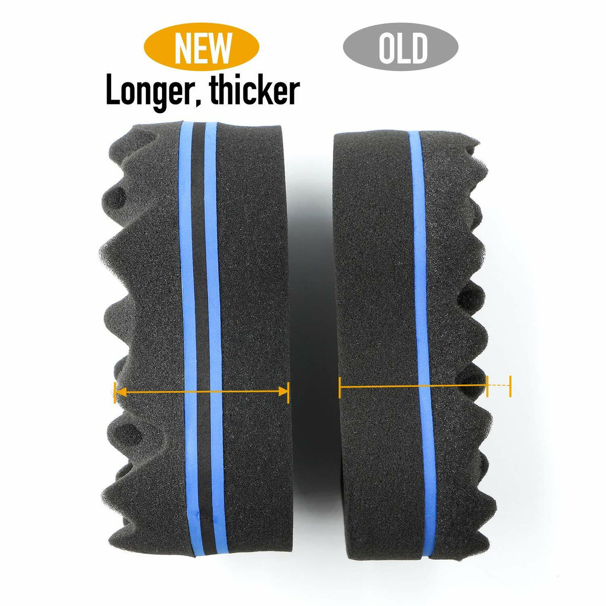 Double-Side Wave Barber Hair Brush Sponge Twist Curls Coil Dreads