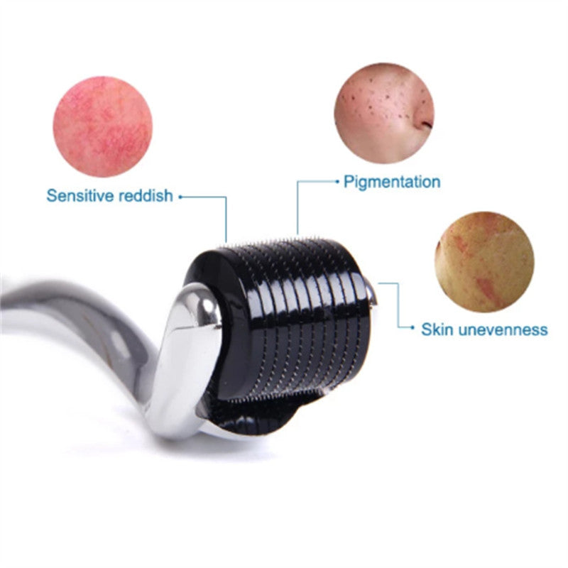 Derma Skin Roller with Titanium Micro Needles for Face & Hair Regrowth