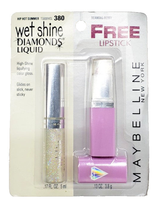Maybelline Wet Shine Diamonds Liquid Lip Gloss Beaming Berry Summer Lip Makeup