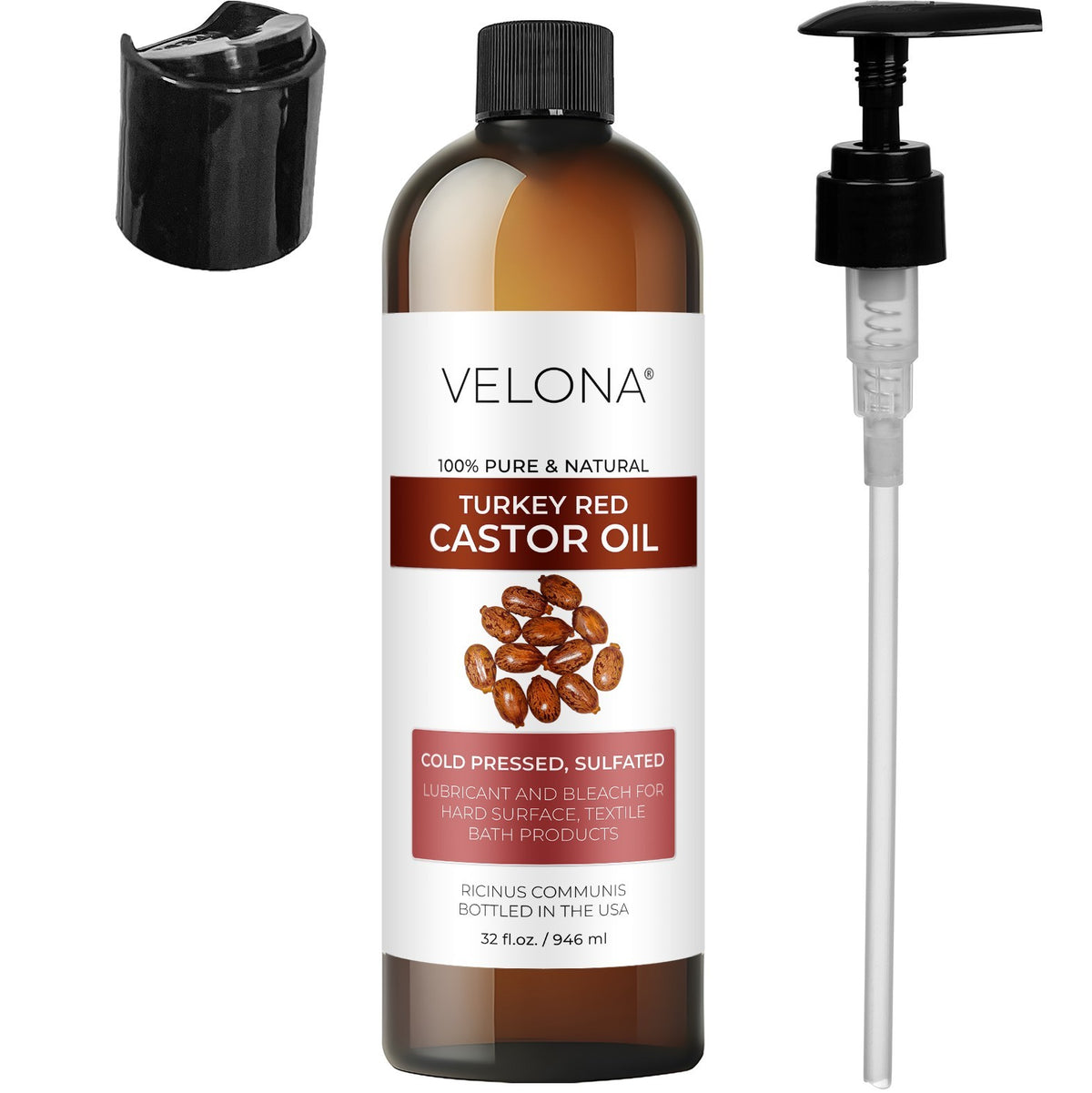 Castor Oil Turkey Red - 32 fl oz | Pure Cold Pressed