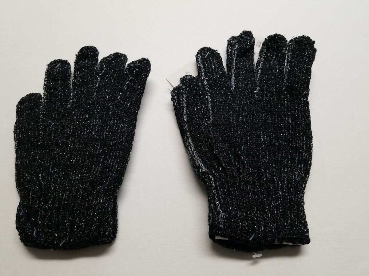 Exfoliating Charcoal Gloves Infused With Bamboo Bath Shower Lot of 2