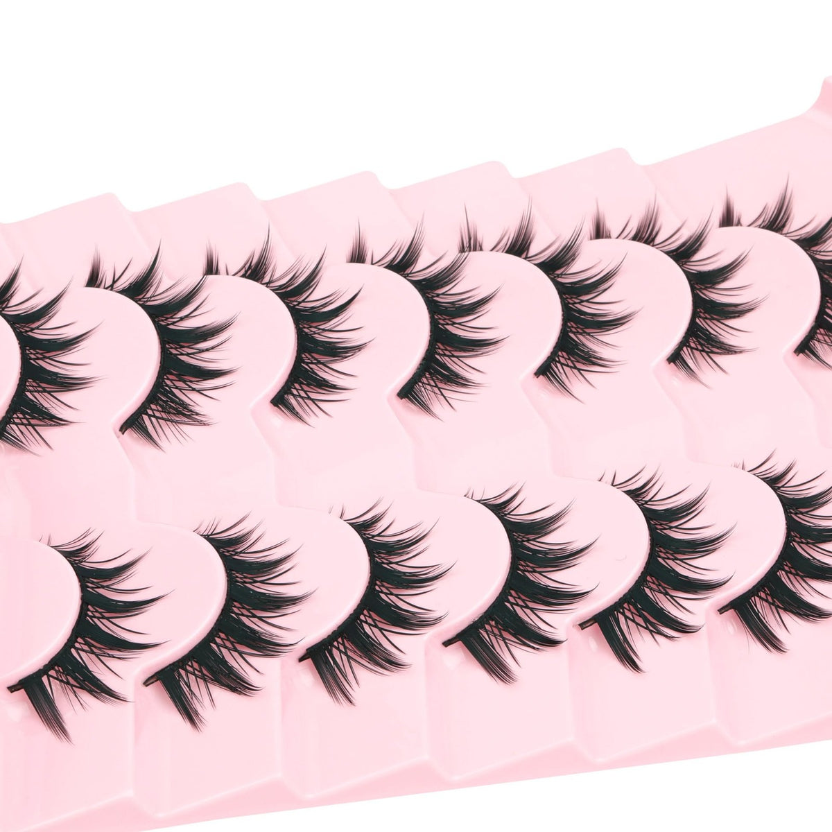 False Eyelashes Doll Dramatic Pink - Reusable Manga Anime Lashes
