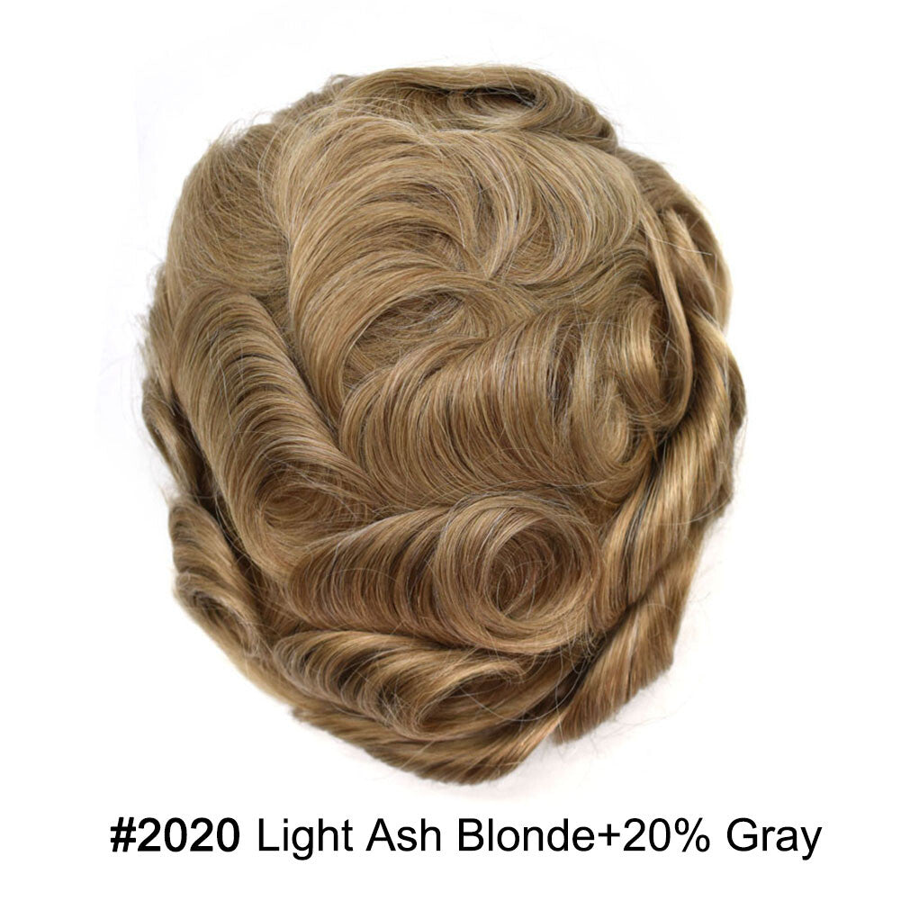 Ultra Thin Skin Hair Replacement System for Men - Natural Hairpiece, 6-10" Sizes & 68 Colors