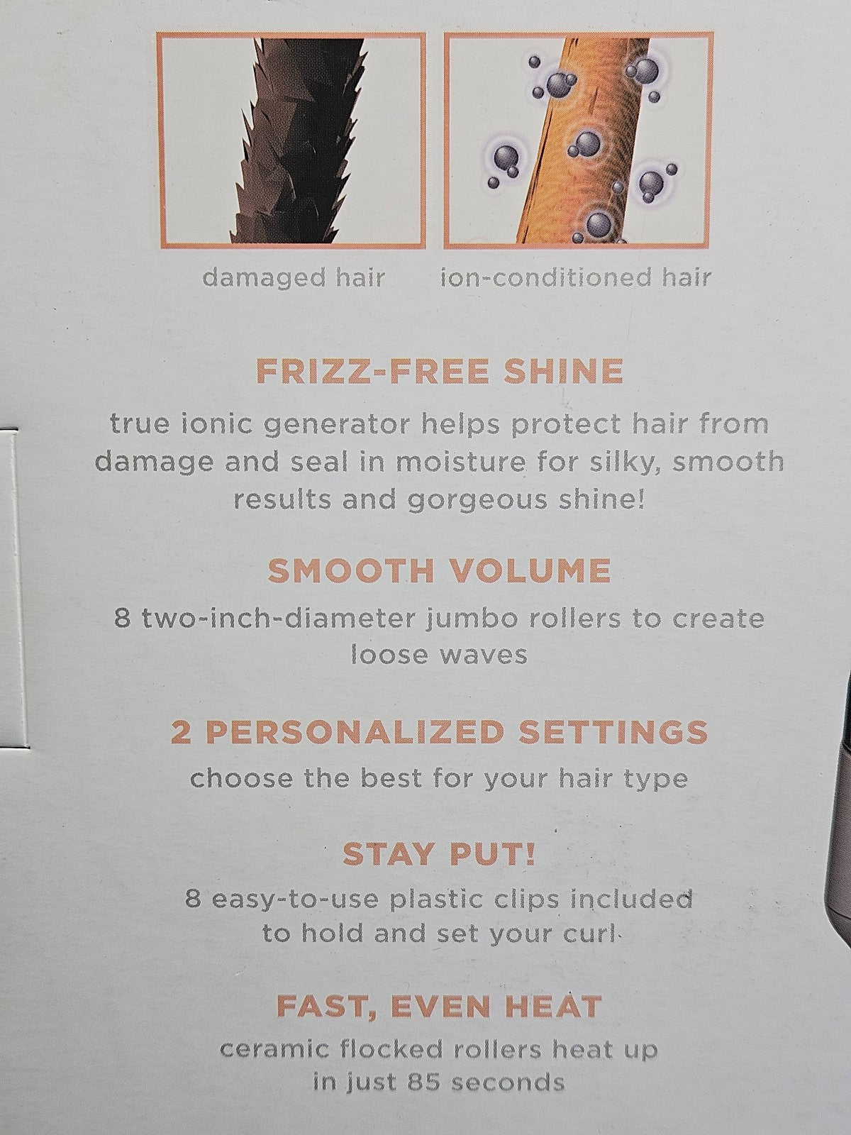 Conair Infinitipro Luxe Series 8 Volume & Shine Hair Rollers - New