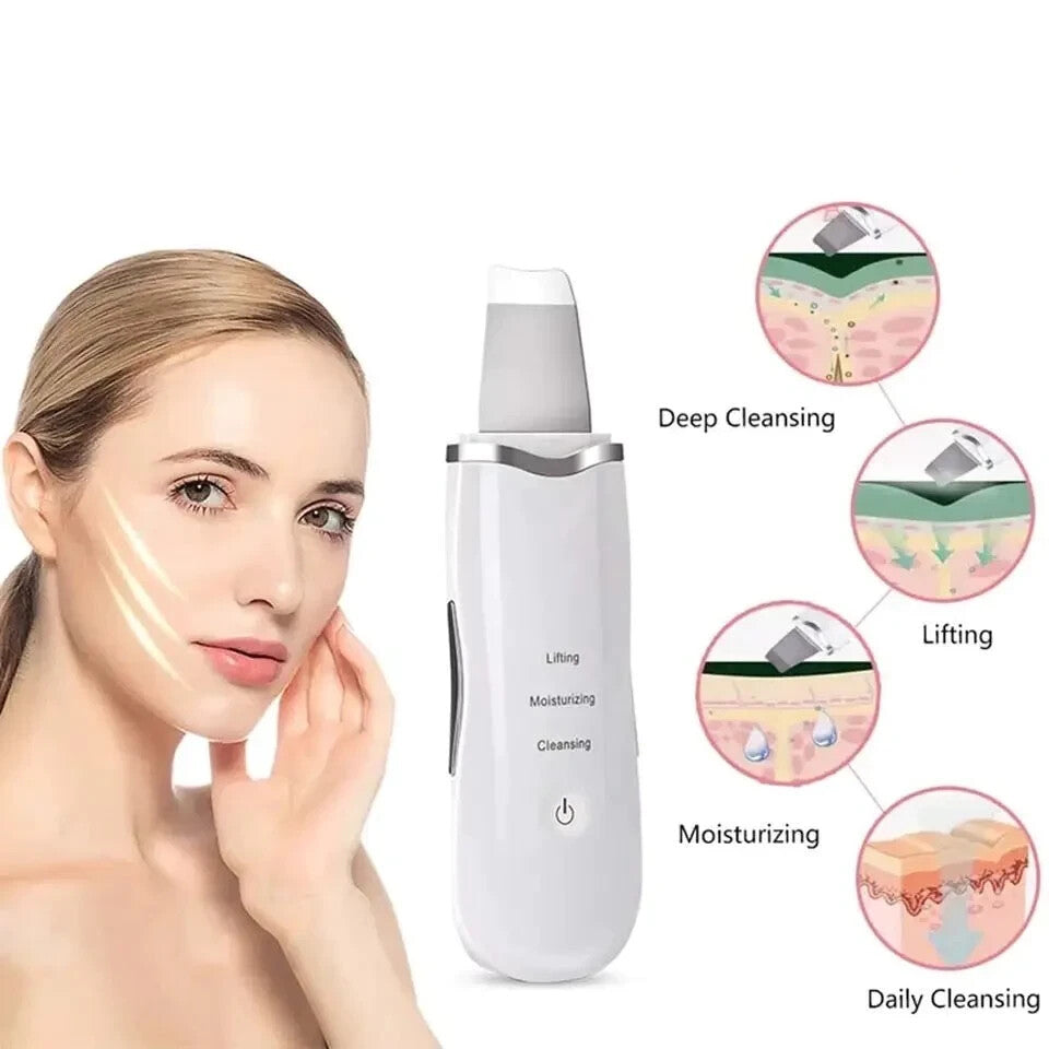 Deep Vibrating Face Scrubber and Blackhead Remover - Skin Cleansing Tool