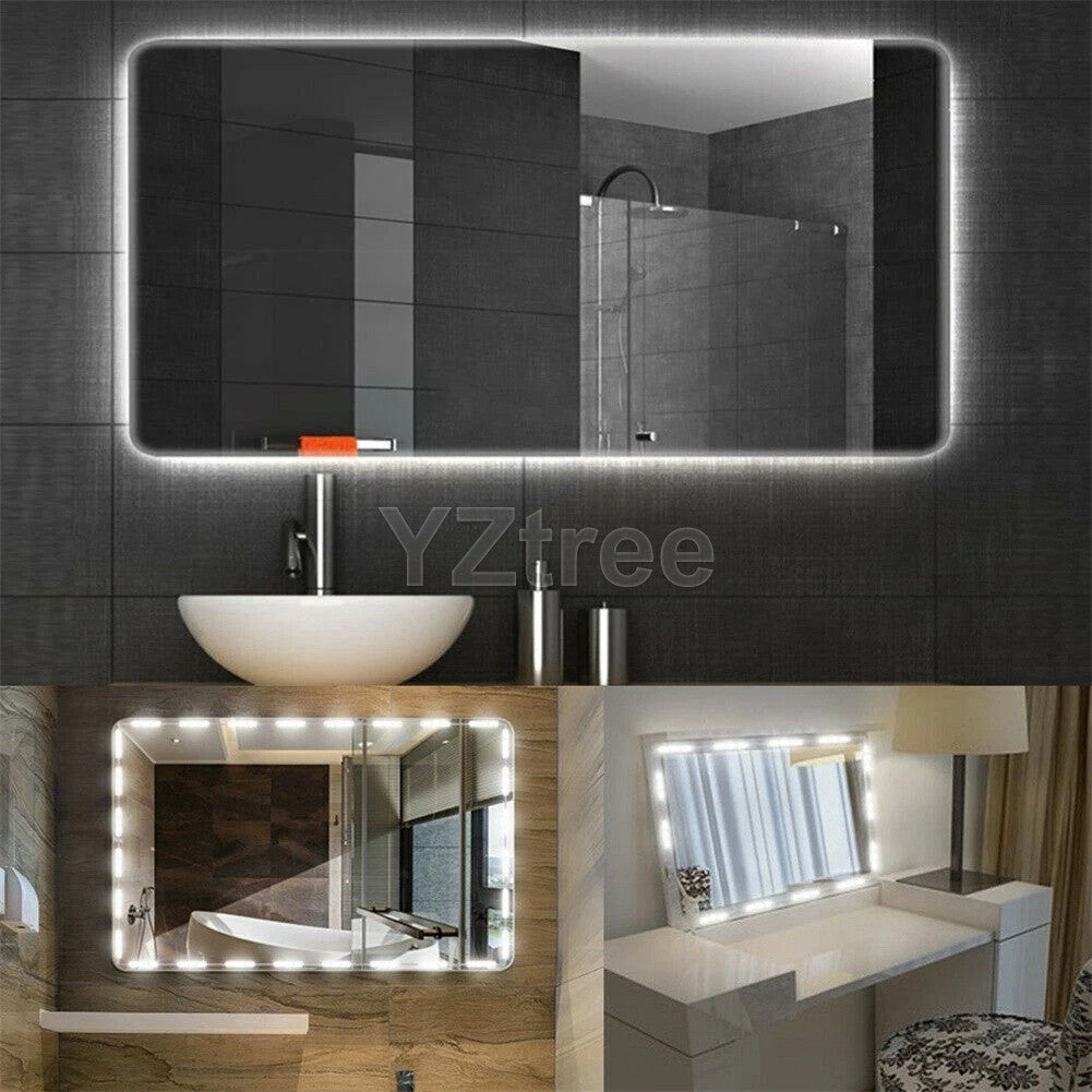 10ft LED White Dimmable Vanity Mirror Strip Light Kit for Makeup & Decor