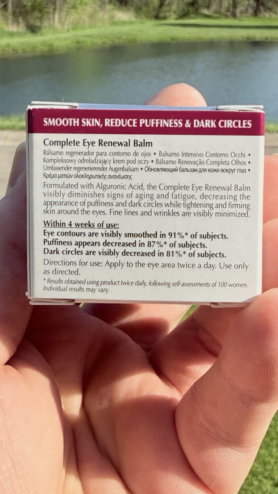 Algenist Complete Eye Renewal Anti-Wrinkle Balm with Alguronic Acid 0.5oz