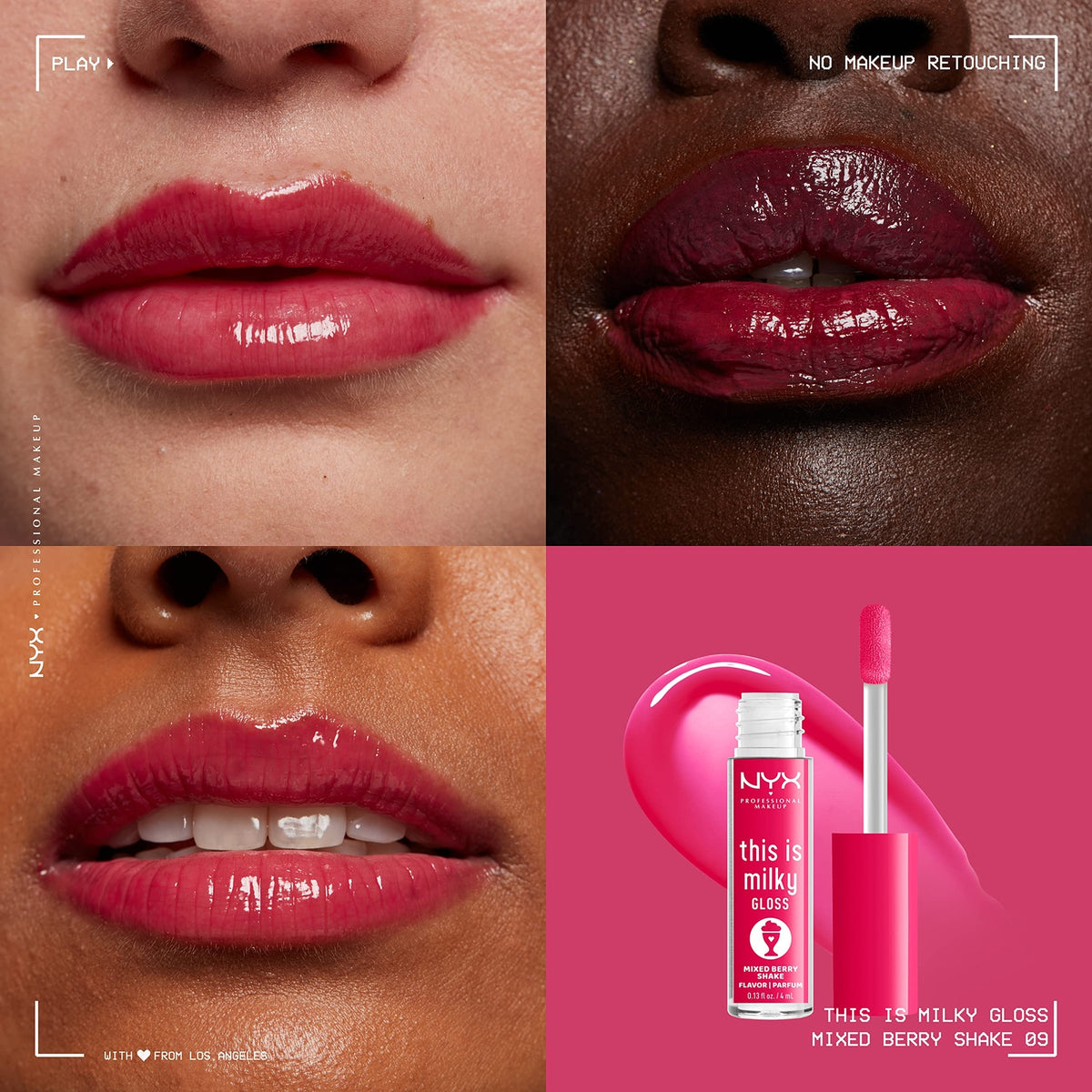 Hydrating Lip Gloss with Milkshake Flavors - 12 Hour Shine & Moisture