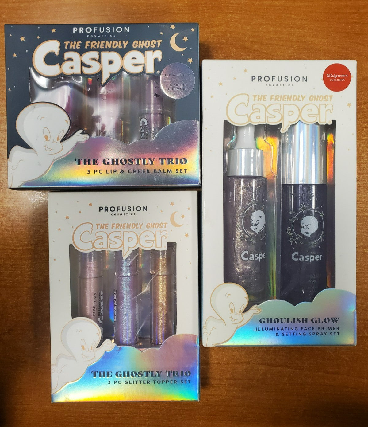 Profusion Ghostly Trio Lip Balm Set - Ghoulish Glow & Toppers - 3 Pack