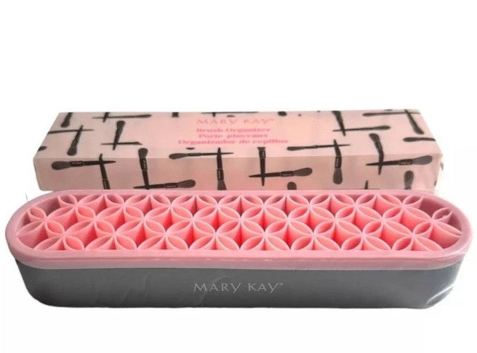 Pink Silicone Makeup Brush Organizer with Black Base - Storage Holder