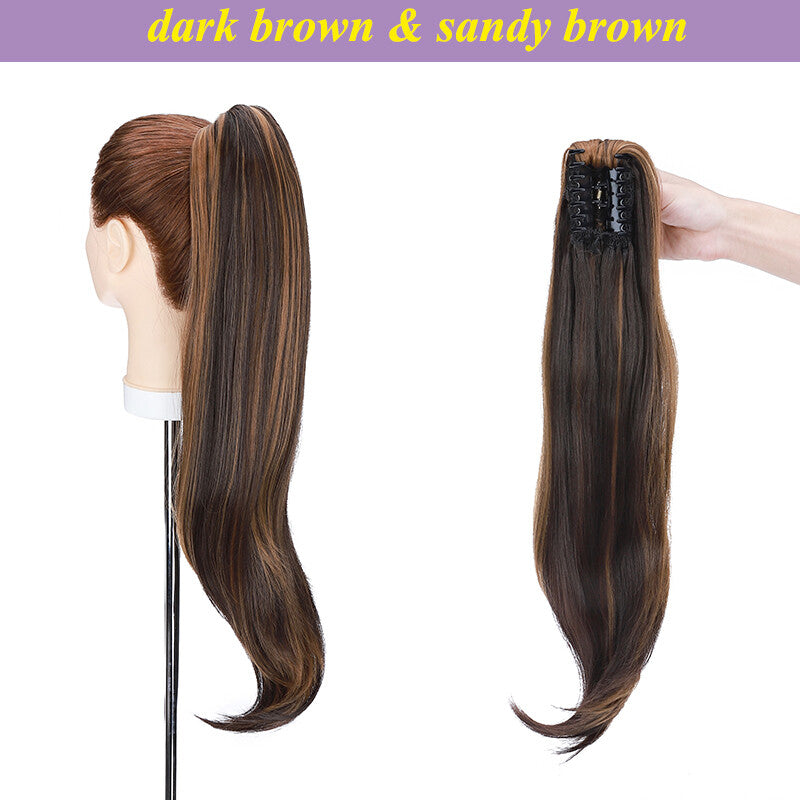 Extra Thick 12-Inch Clip-In Ponytail Hair Extension - Natural & Wavy