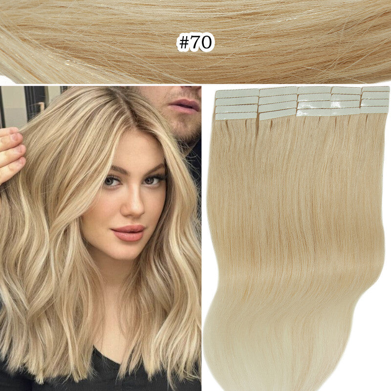 Russian Tape-In Hair Extensions Full Head 100% Remy Human Hair 60pcs
