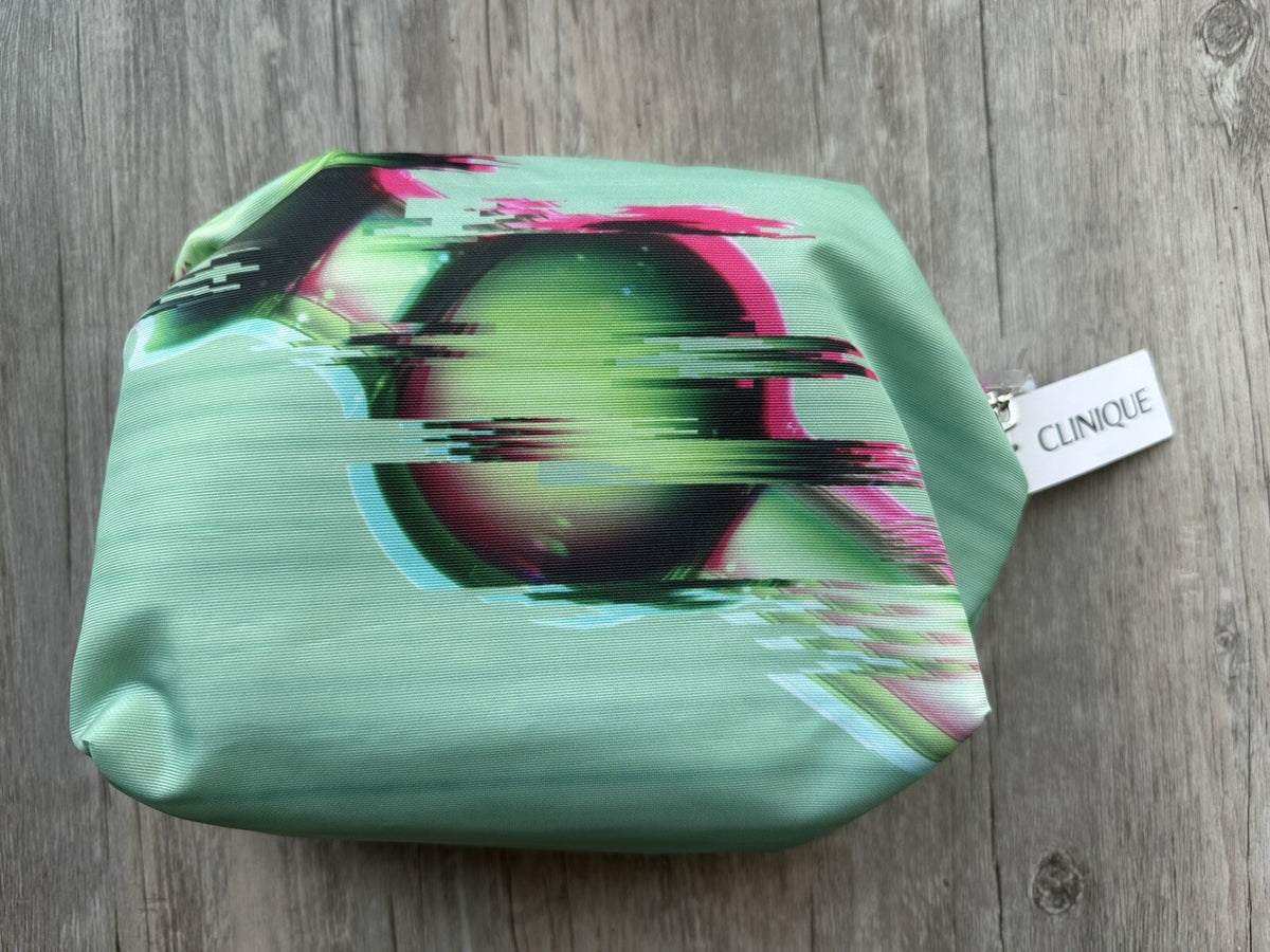 Clinique Green Cosmetic Bag for Sale – Travel Makeup Organizer
