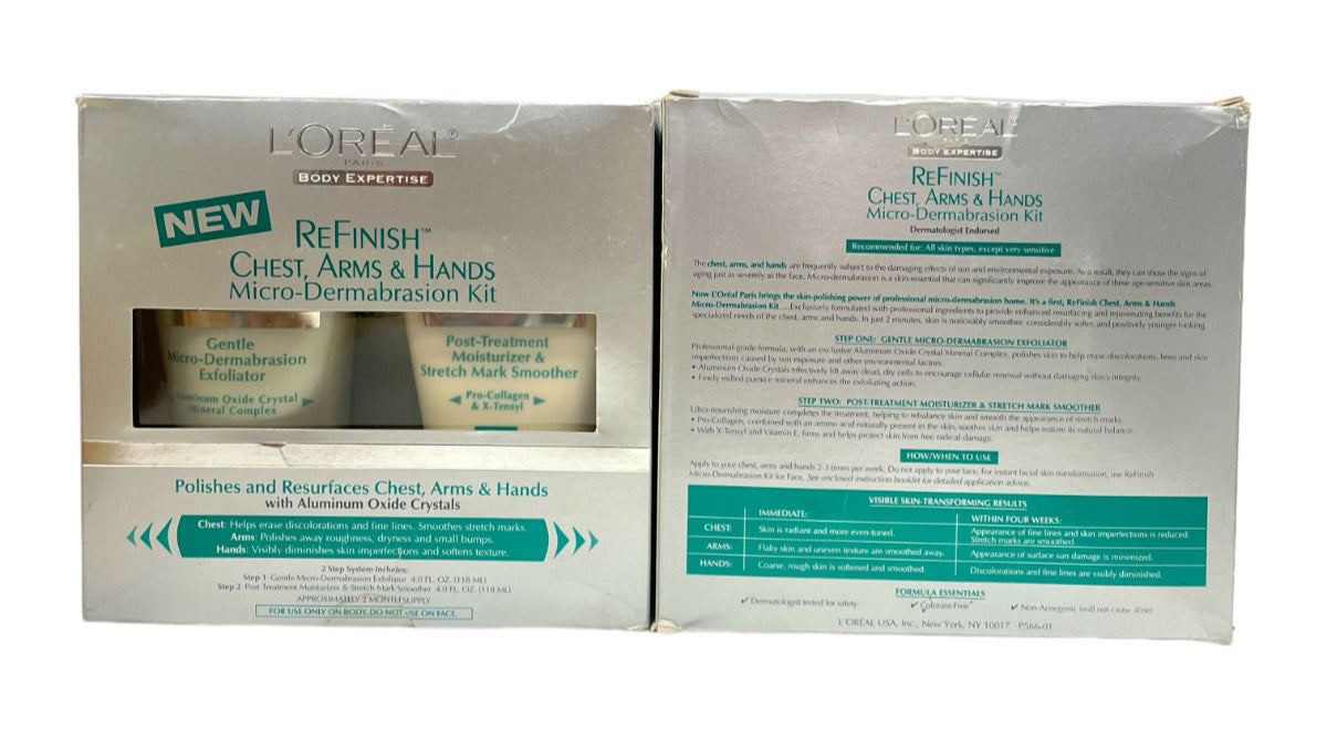 L'oreal Refinish Micro-Dermabrasion Kit (4.0fl/118ml) Lot Of 2, New