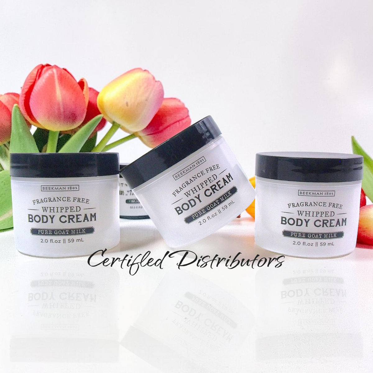 Whipped Body Cream with Goat Milk, Fragrance Free - 3-Pack (6 oz Total)