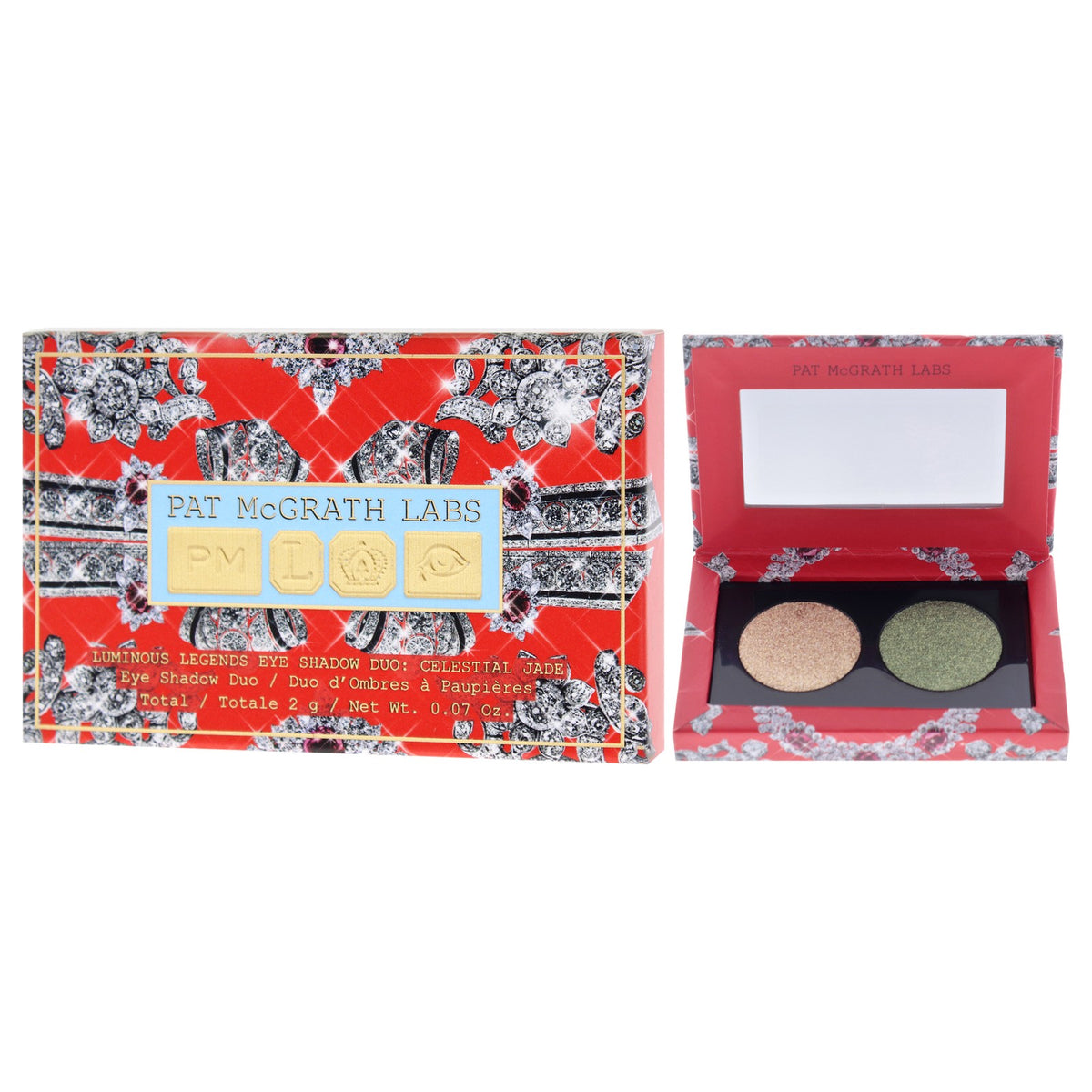 Eyeshadow Duo - Celestial Jade, Highly Pigmented & Blendable, 0.07 oz
