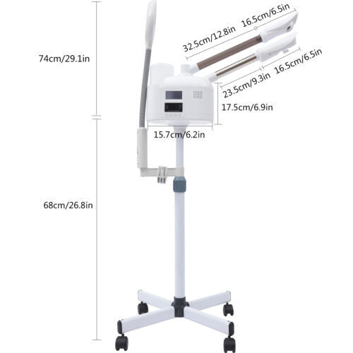 Professional 3 in 1 Facial Steamer LED Magnifying Lamp Face Skin Care