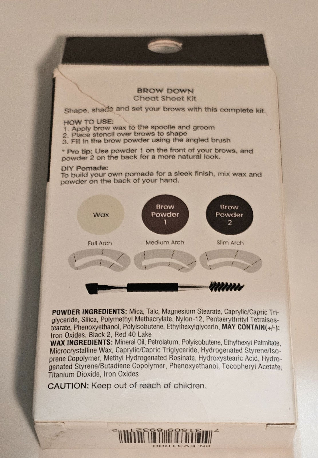 Eyebrow Kit Waterproof Long Lasting Paraben-Free for Brows - Cheat Sheet