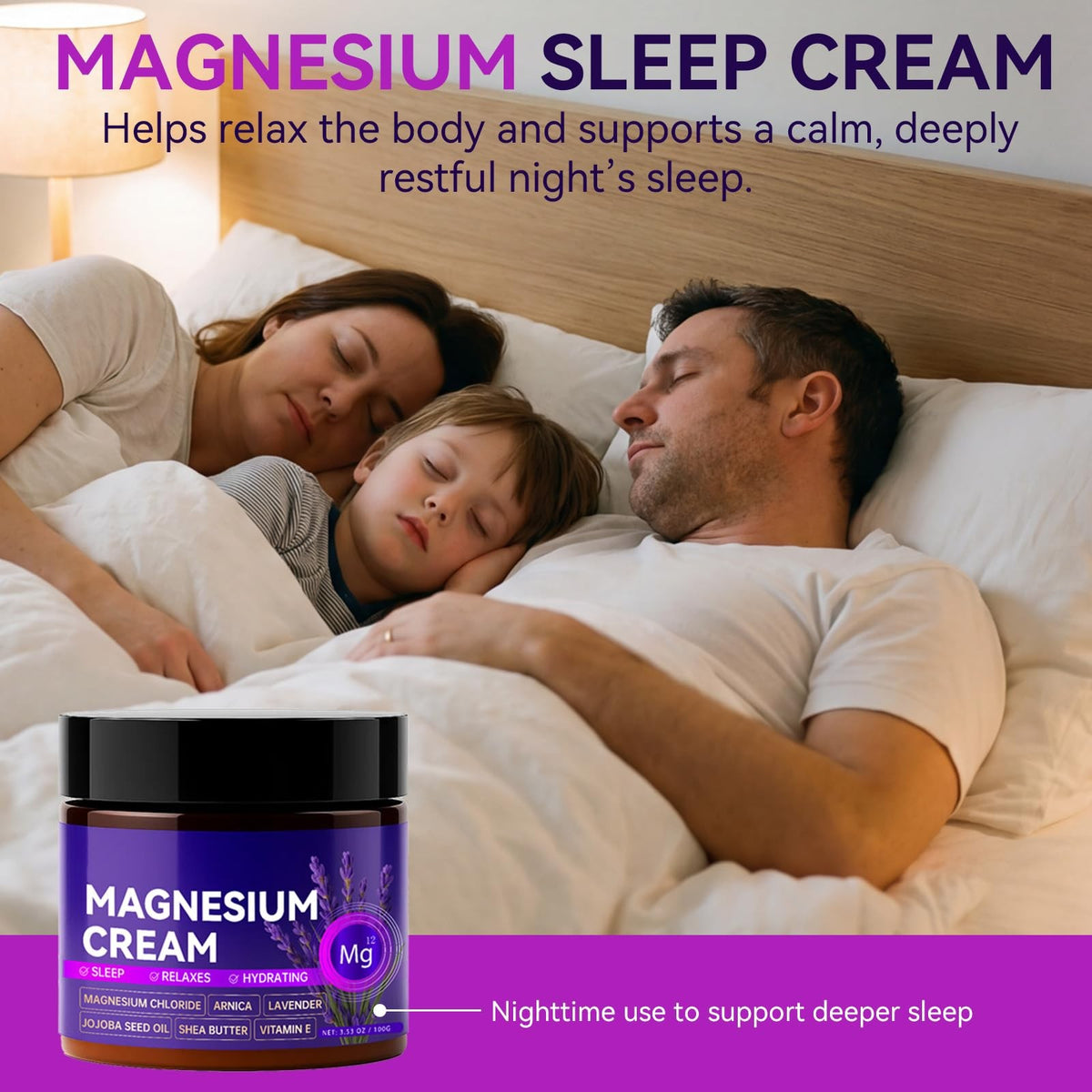 Magnesium Cream for Sleep & Muscle Relief - 3.53 oz