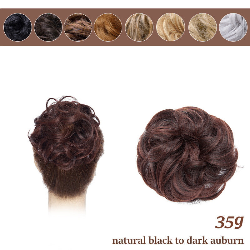 Thick Curly Messy Bun Hair Piece - Synthetic Hair Extensions for Updo & Volume