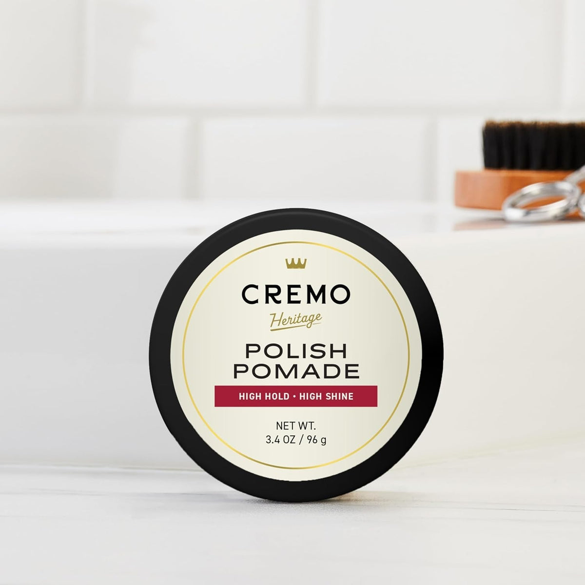 Men's Polish Hair Pomade - High Hold & Shine for Thick Hair - 3.4 Oz