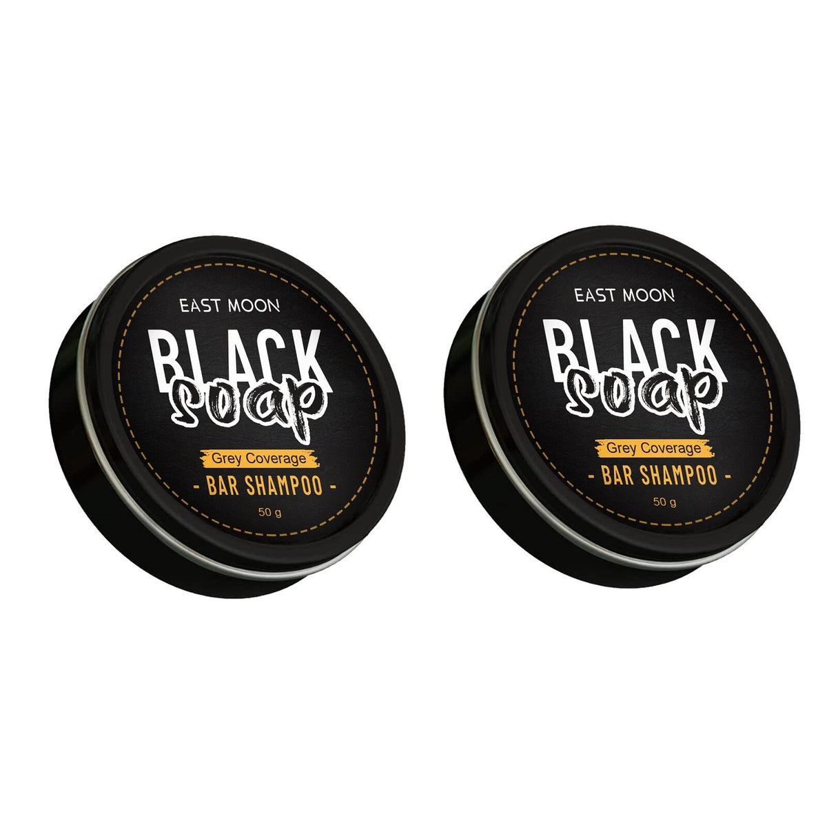 Men's Grey Hair Cover Shampoo Bar for Darkening and Gray Hair Concealment - Pack of 1 or 2