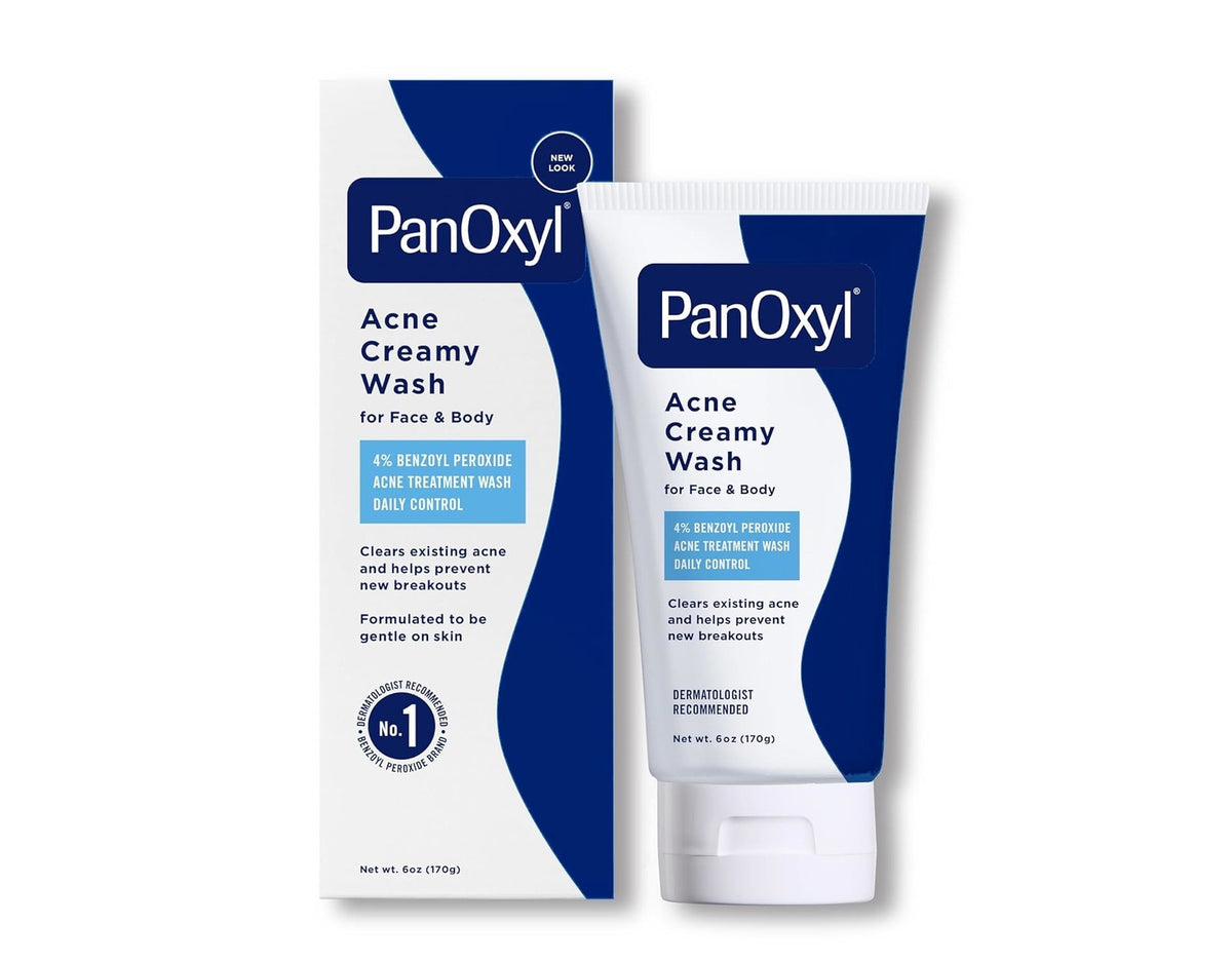 Acne Face & Body Wash with 4% Benzoyl Peroxide - 6 oz Pack of 3