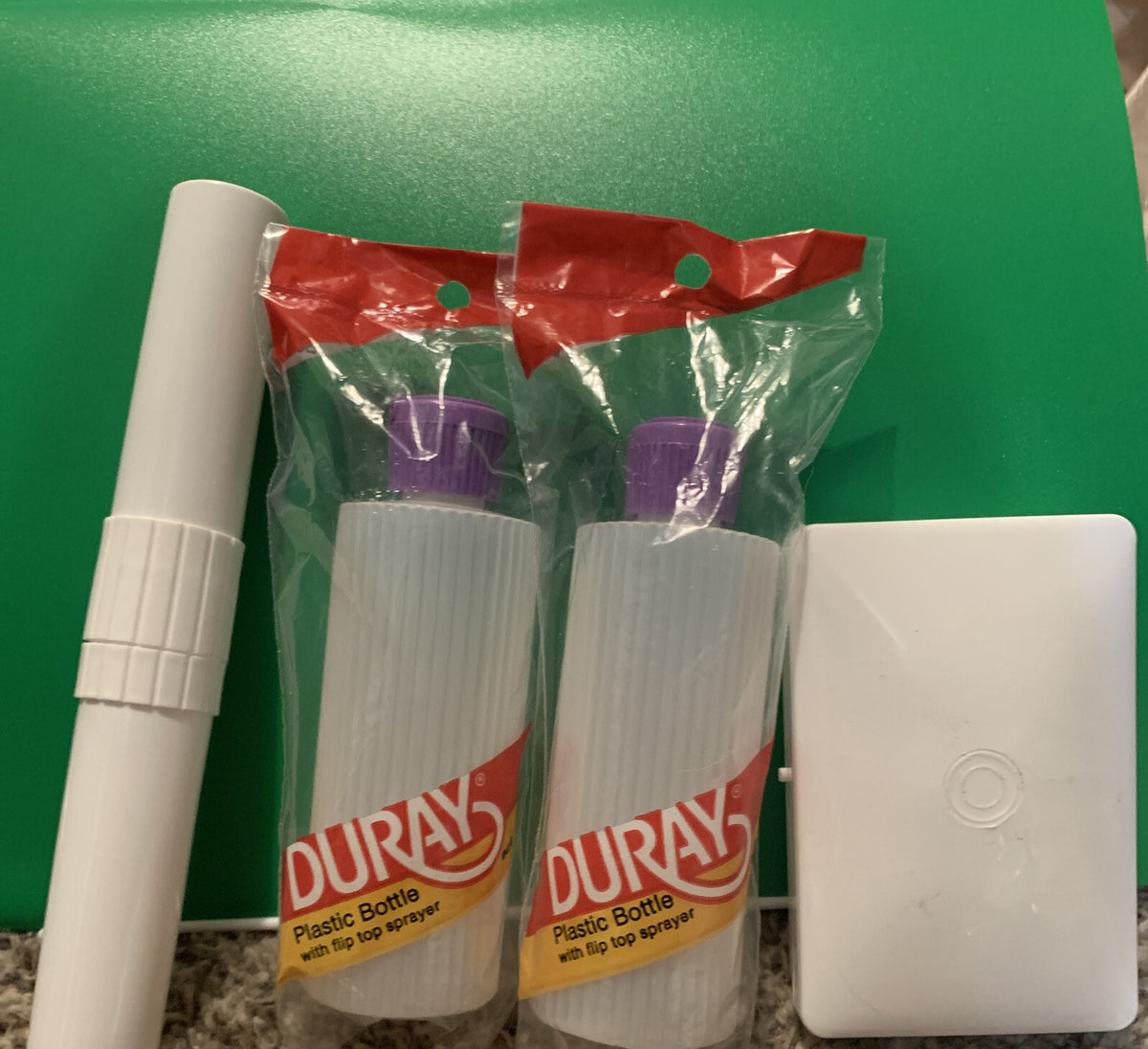 Vintage 1985 Travel Toiletry Set - Plastic Bottles, Soap & Toothbrush Holder