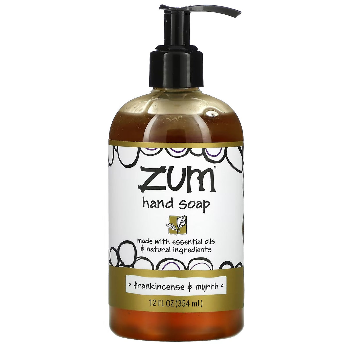 Zum Hand Soap, Frankincense &amp; Myrrh, 12 Fluid Ounces