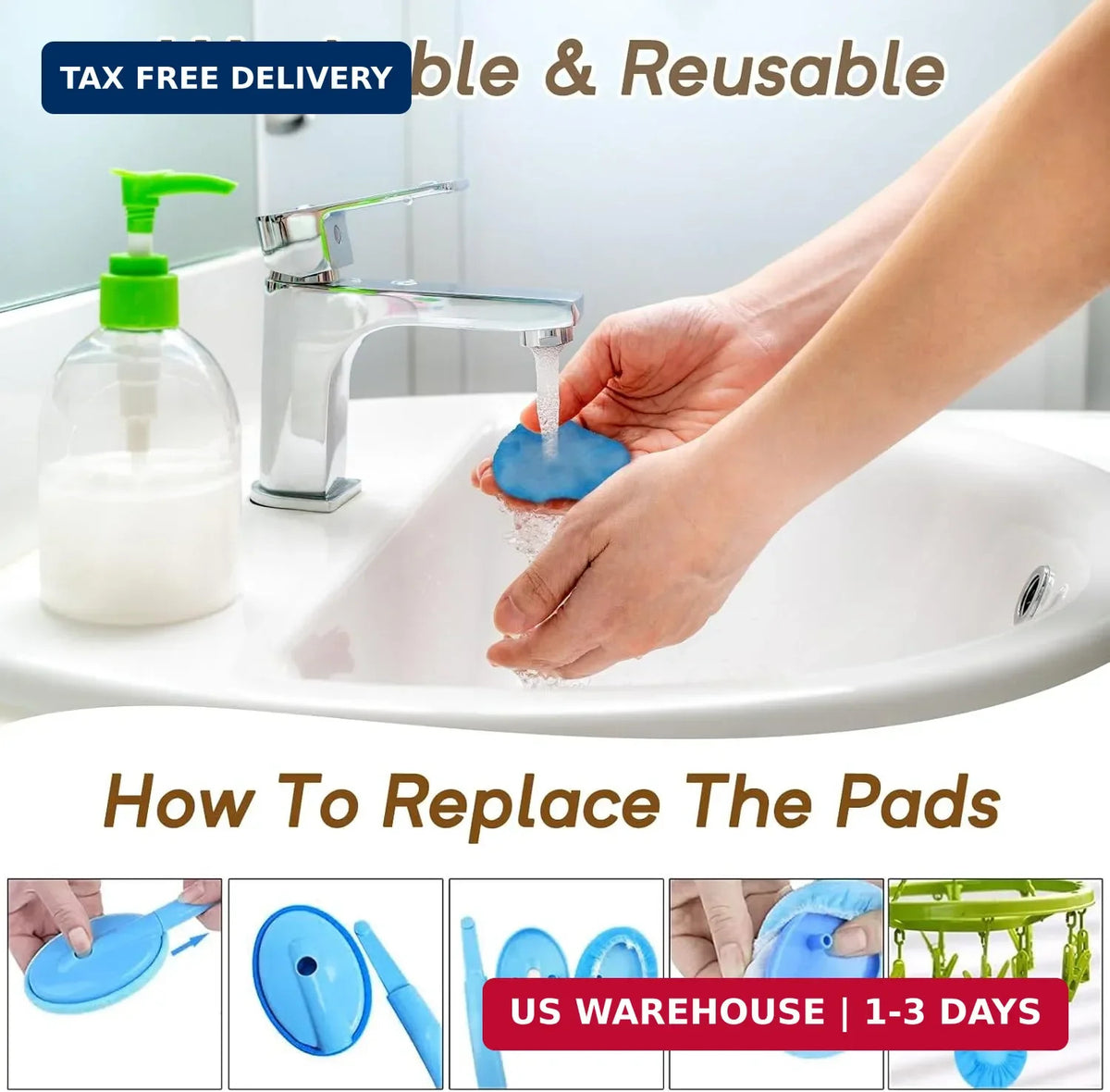 Reusable Lotion Applicator Pads for Body, Back, Legs - Washable Skin Care Tools