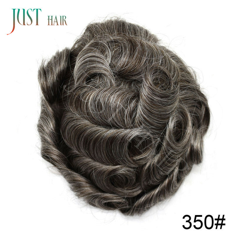 Men's Human Hair Toupee Replacement System - Ultra Thin Skin Hairpiece