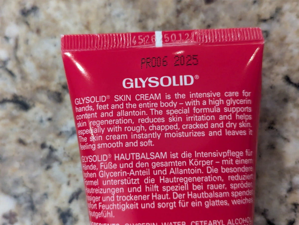Glysolid Skin Cream Glycerin Tube 2.54 fl oz exp: 06/2028