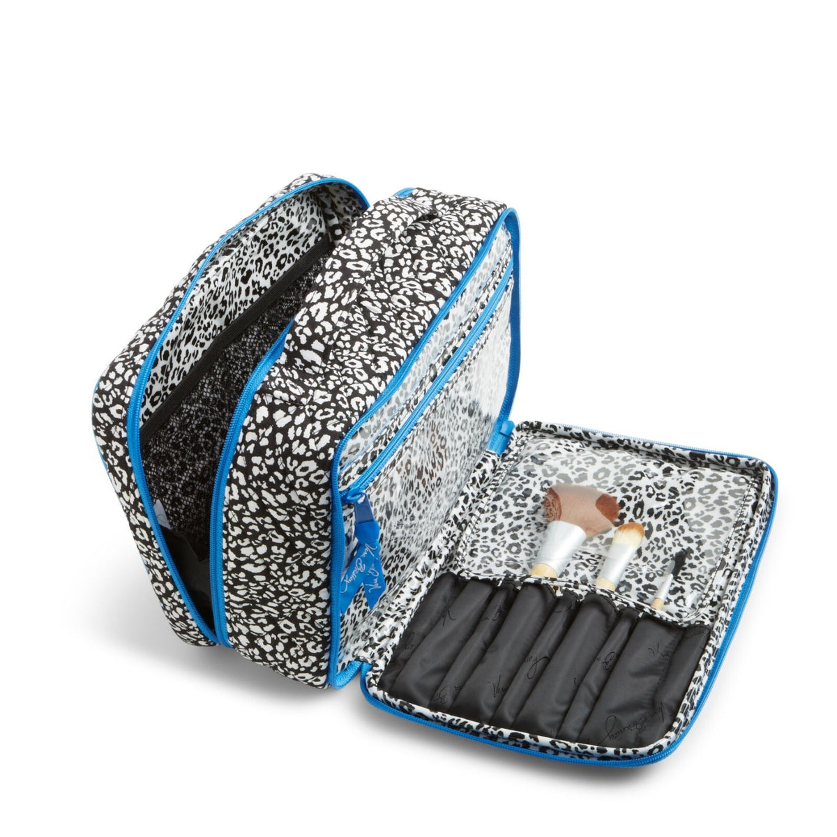 Large Makeup Organizer Case with Brush Slots - Travel & Storage