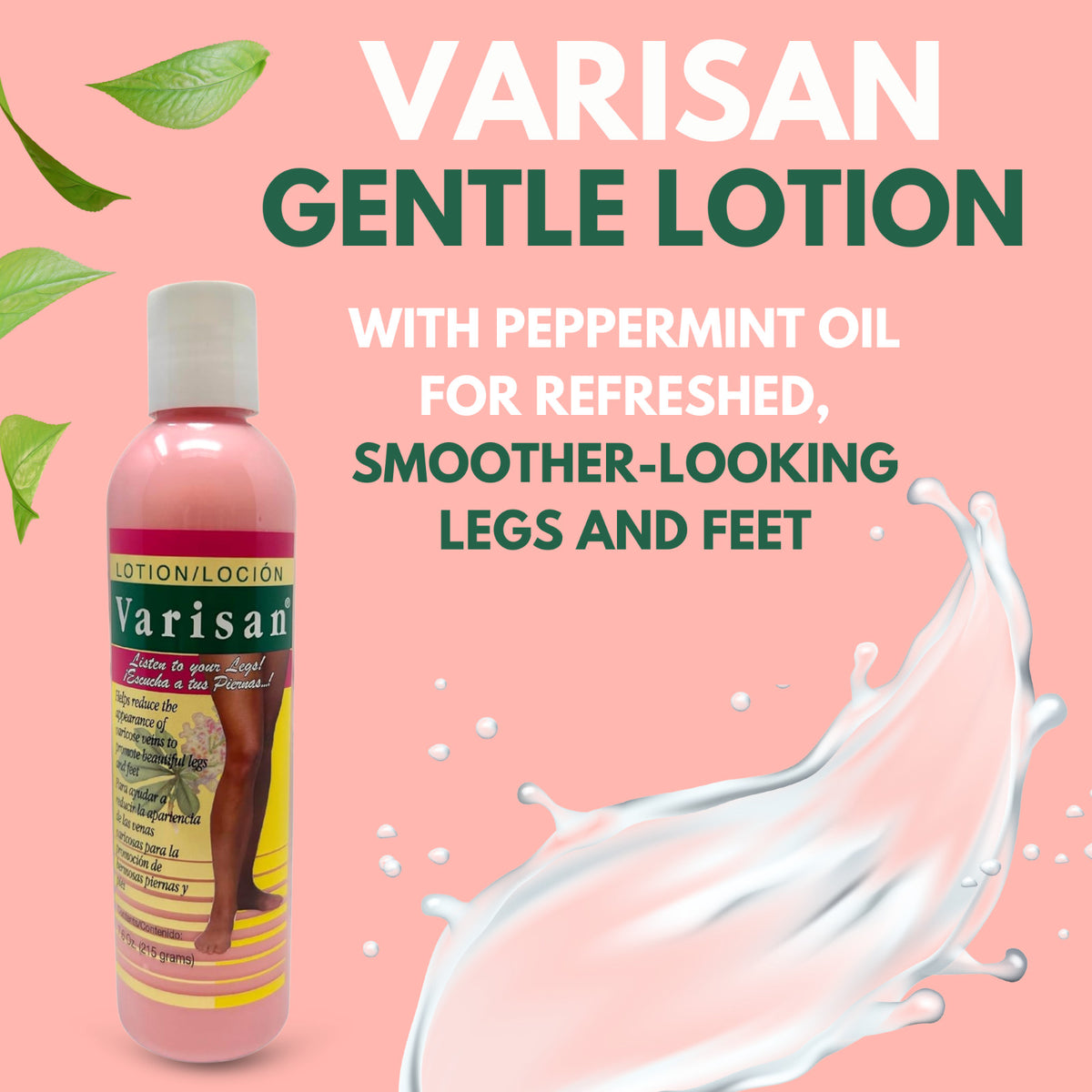 Varisan Leg Care Lotion with Herbal Extracts – 7.6 fl oz