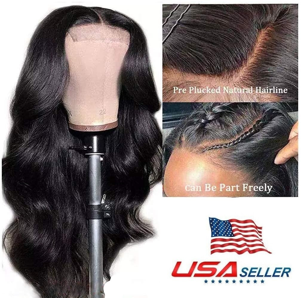 Long Black Body Wave Wig for Women - Natural Curly & Wavy Hair, Party & Casual Use